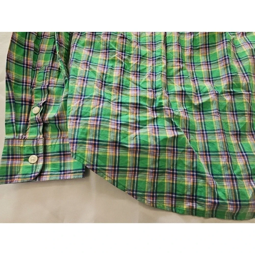 NWT RALPH LAUREN BOYS Green PLAID SHIRT  XL(18/20)